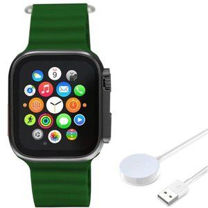 45mm Women Men's Sport Blood Oxygen Heart Rate Blood Pressure Smart Watch Green